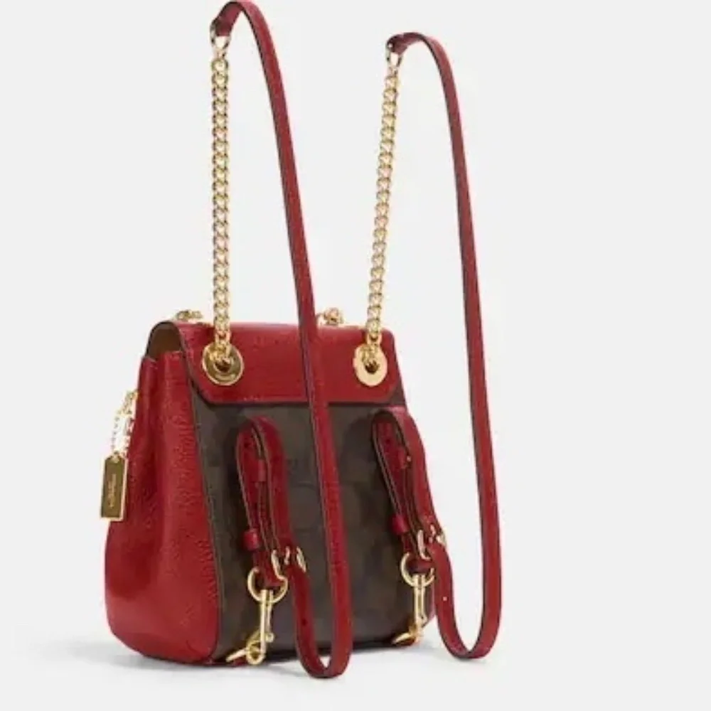 Coach Signature Convertible Mini Backpack NWT